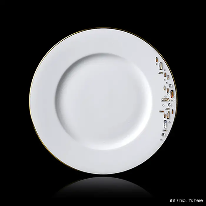 Prouna Jewels, Swarovski Clad Luxury Bone China Dinnerware That Is Dishwasher Safe. if it's