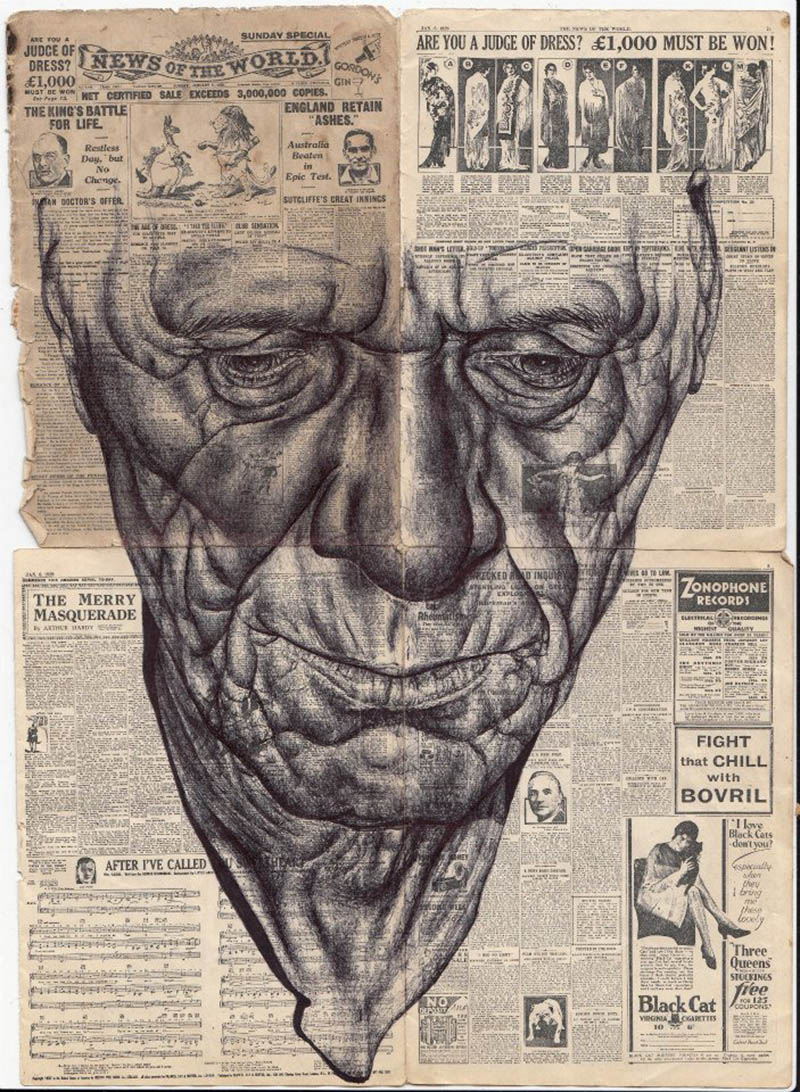 New Bic Ballpoint Pen Portraits On Ephemera By Artist Mark Powell If New Bic Ballpoint Pen Portraits On Ephemera By Artist Mark Powell If