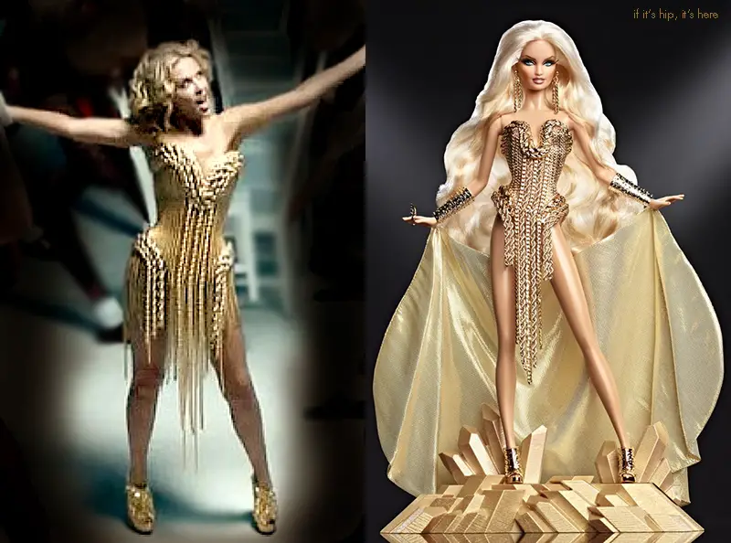 The Blonds Dress Their Second Barbie Just Like Kylie Minogue The Blond Gold Barbie Doll If It S Hip It S Here
