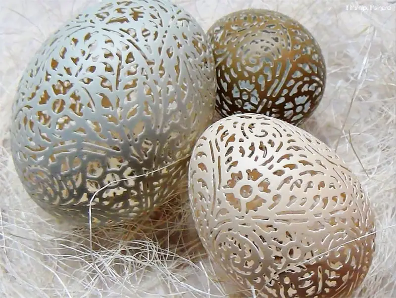 Intricately Carved Eggshells by Beth Ann Magnuson
