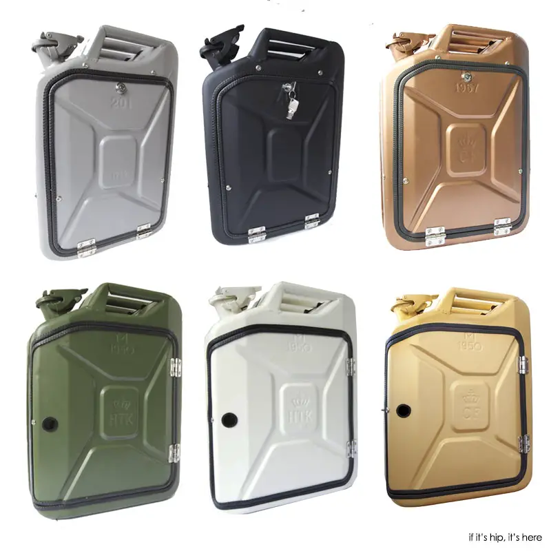 Original Army Jerrycans Repurposed As Bar and Bathroom if it