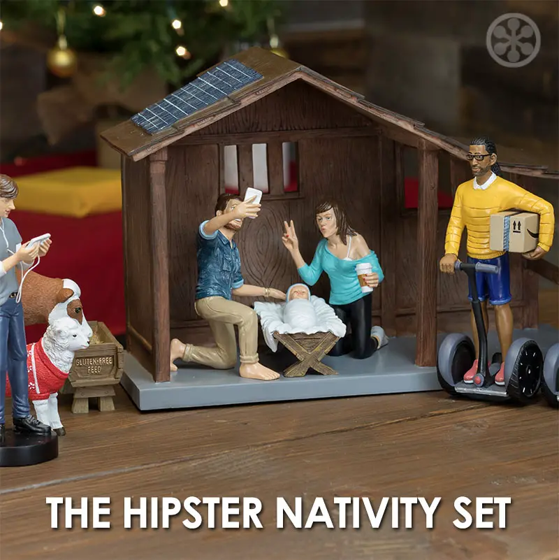 A Hipster Nativity Set So The Millennials Can Relate if it's hip, it