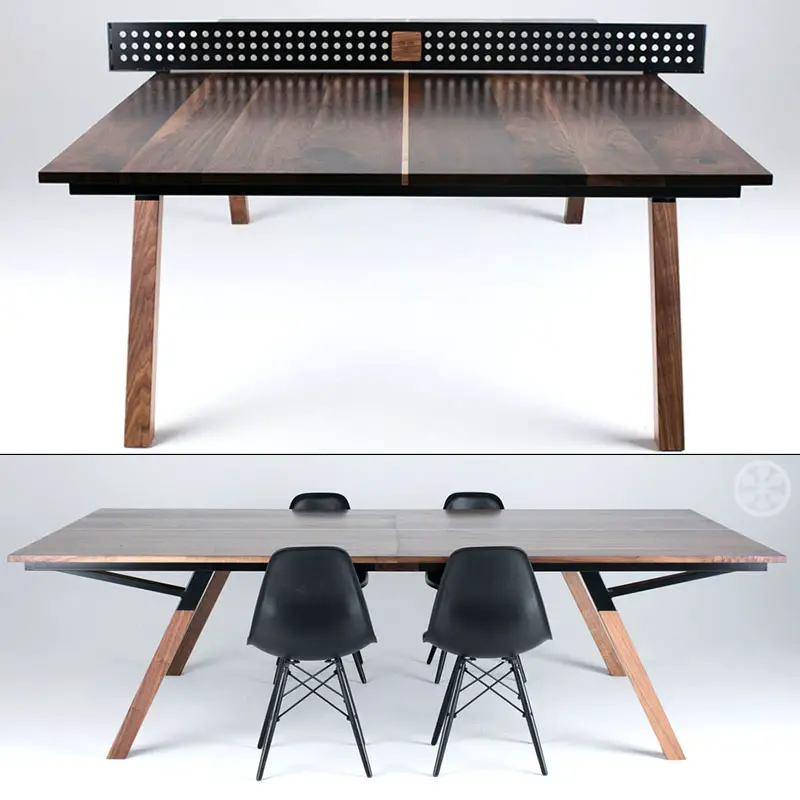 Sean Woolsey’s Walnut Wood Ping Pong Table / Dining Table – if it's hip