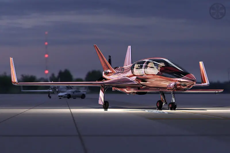 Cobalt Valkyrie-X Private Plane in Rose Gold for Neiman Marcus