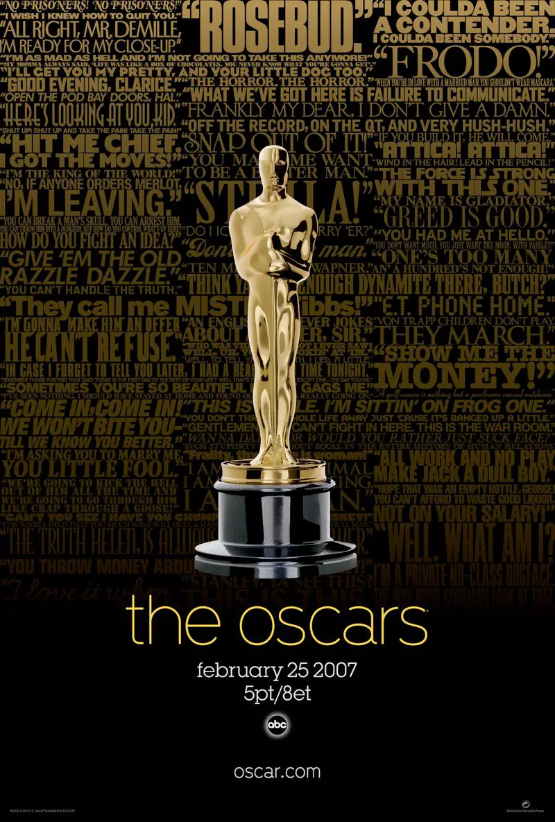 Oscars Poster for the 79th Academy Awards if it's hip, it's here
