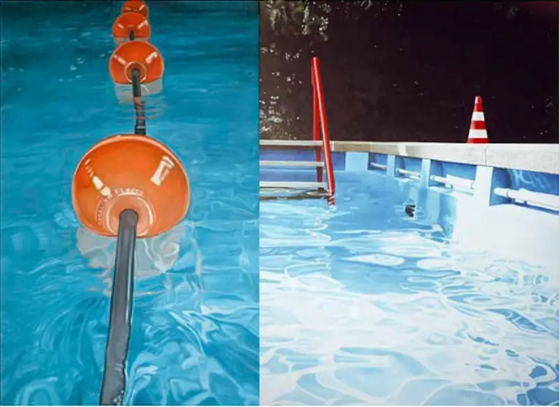 paintings of swimming pools