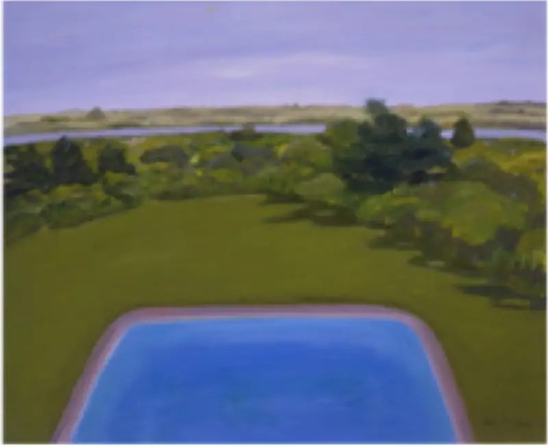 Jane Freilicher, The Pool, oil on linen, 2006, 25' x30"