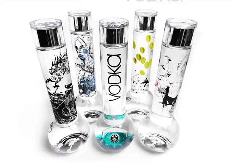 bong vodka group bottles