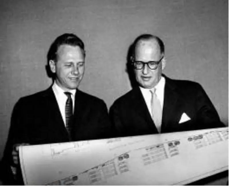 joseph Eichler with Architect Claude Oakland
