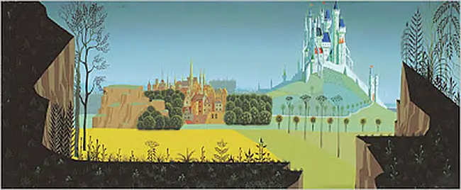 Concept art for "Sleeping Beauty" by Eyvind Earle