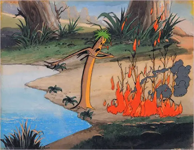 Artwork from the Oscar-winning “Flowers and Trees” (1932), the first Technicolor cartoon