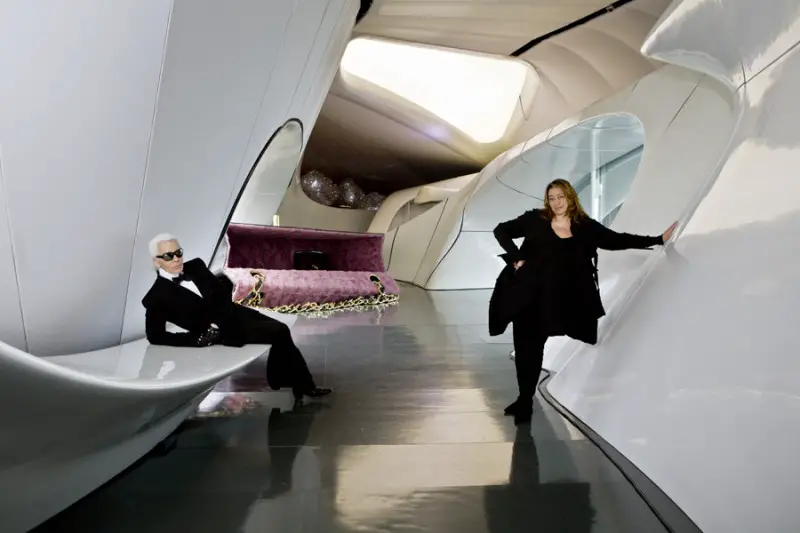 Karl Lagerfeld & Zaha Hadid, Chanel "Mobile Art" Pavilion