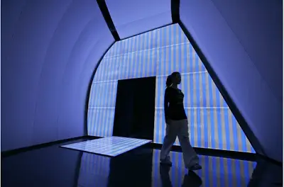 chanel mobile art exhibit installation