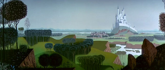Concept art for "Sleeping Beauty" by Eyvind Earle