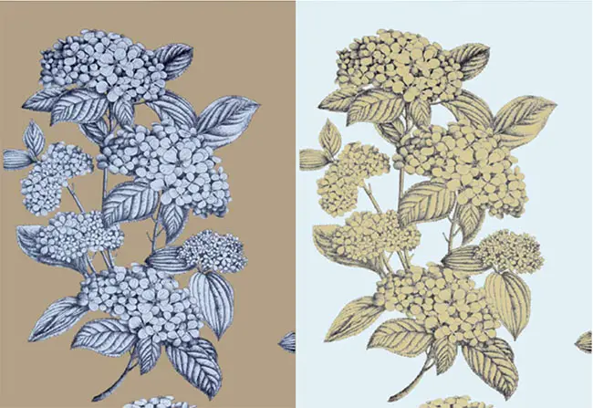 fornasetti Hydrangea wallpaper