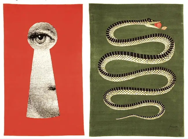 fornasetti rugs keyhole snake