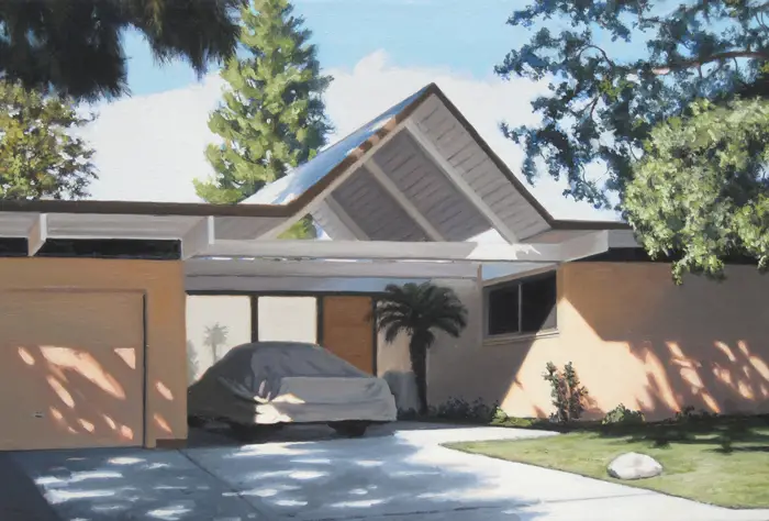 midcentury modern homes in art