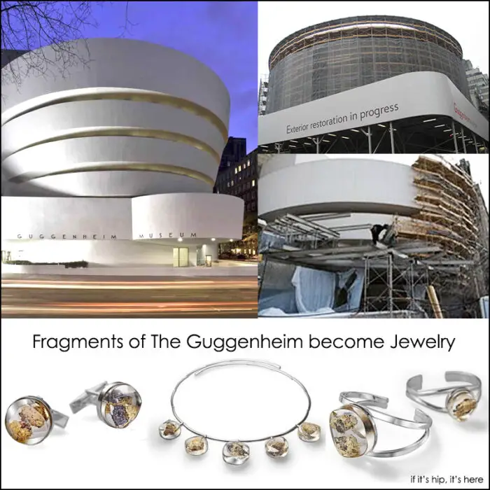 Read more about the article Restoration Rocks: Fragments of Frank Lloyd Wright’s Guggenheim Become Jewelry