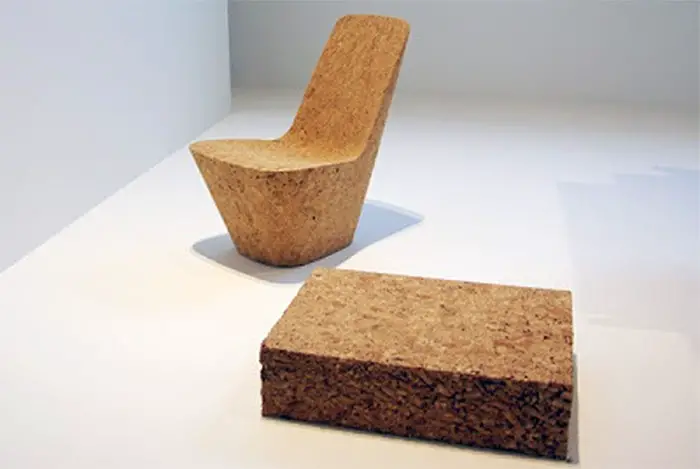 Cork chair and table by Jasper Morrison