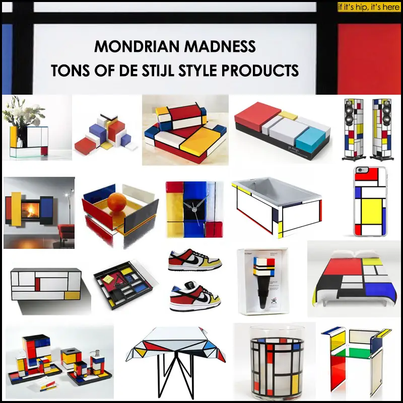 NEW MoMA DE STIJL MODERN CONTEMPORARY WALL CLOCK Mondrian DESIGN