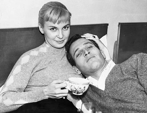 Paul neman and Joanne woodward, recently married pic