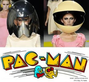 Wocka Wocka Wocka Down The Runway: Giles Deacon Does Pac Man Couture.