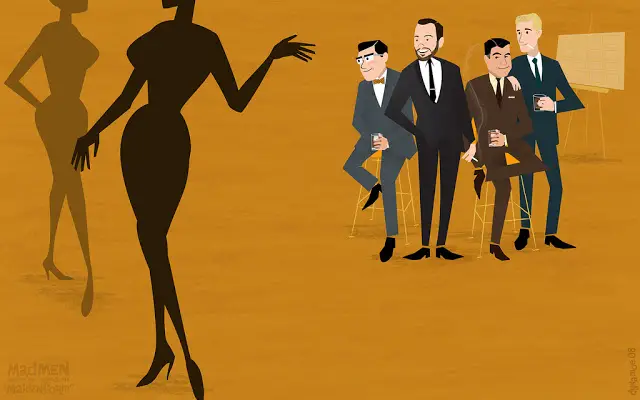Read more about the article Nobody’s Sweetheart, Dyna Moe, Captures TV’s Mad Men In Illustrations Befitting The Genre