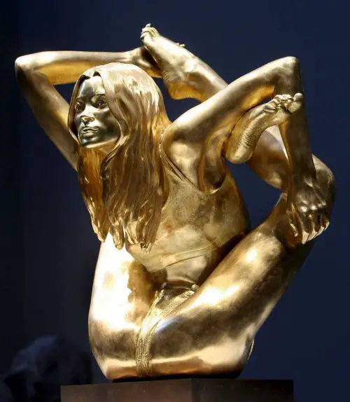 Marc Quinn 18k gold statue of Kate Moss