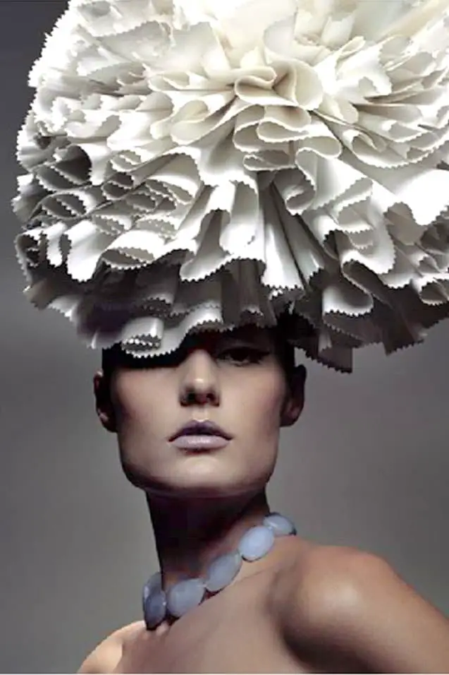 paper headpiece by zoe bradley