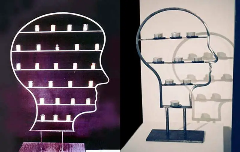 profile silhouette candle holders