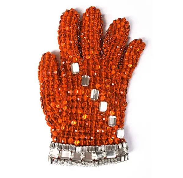 michael jackson orange spandex glove