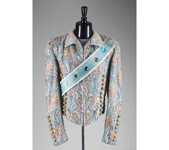 A Victory tour jacket worn by Jackson at the Kansas City opening of the 1984 tou