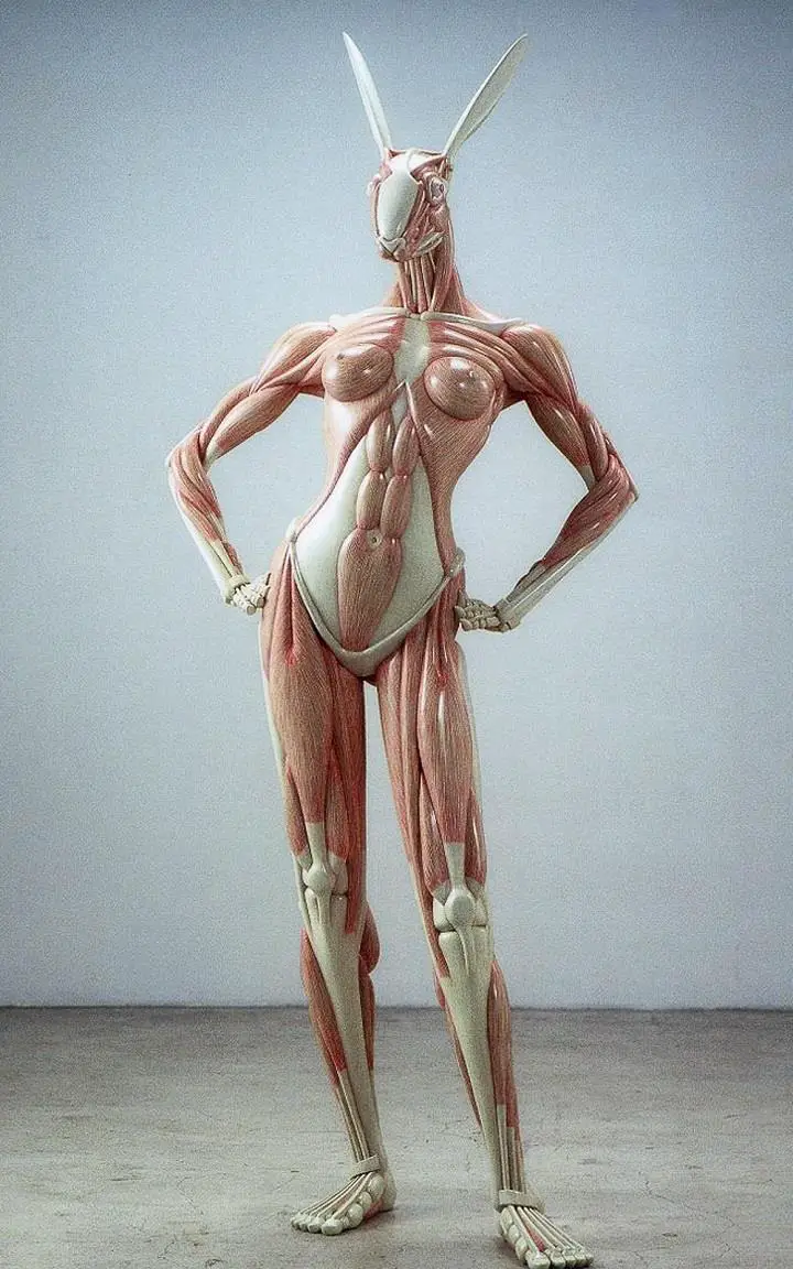 masao kinoshita anatomical bunny woman