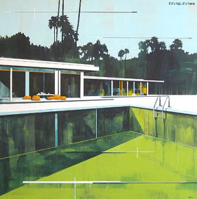 Paul Davies’ Paintings Combine Modern Architecture, Pools and Palms