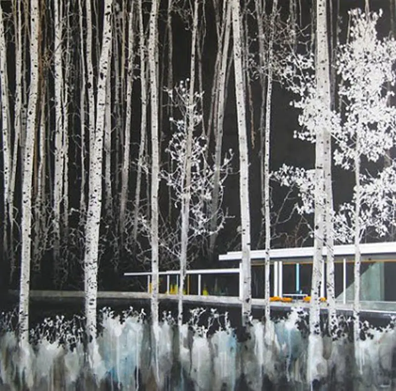 Night Aspens and Modern Home paul davies