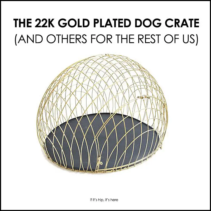 Gold-Plated Dog Crate