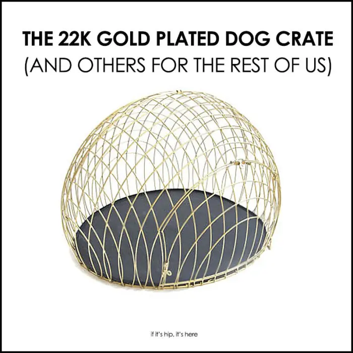 Read more about the article The $11,000 Gold Plated Dog Crate (and less expensive versions for the rest of us).