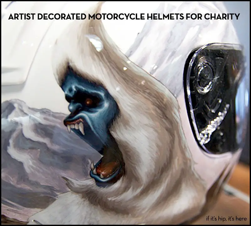 artist decorated Motorcycle Helmets
