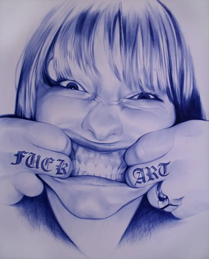 Juan Francisco Casas Ballpoint Pen Drawings