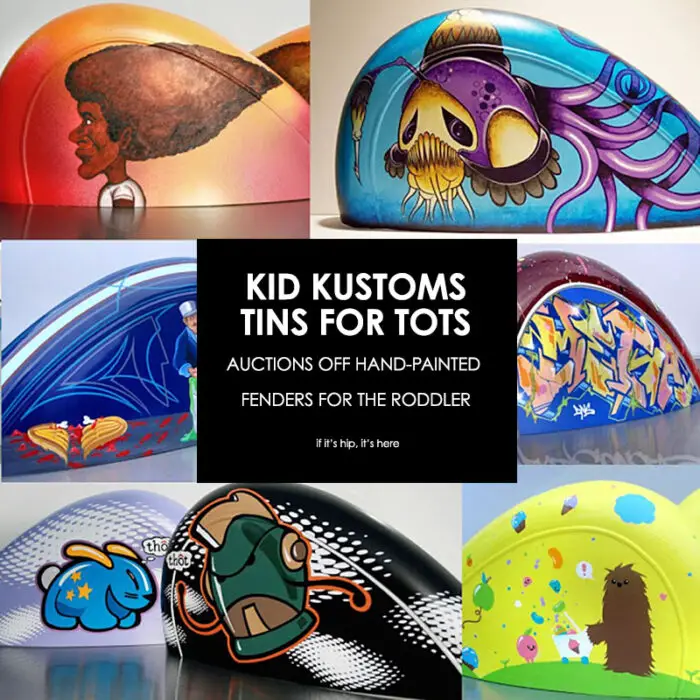 Read more about the article Kid Kustoms Tins For Tots: Artists Trick Out Fenders For The Roddler For Charity