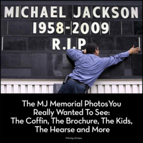 The MJ Memorial Photos You Really Want To See: The Coffin, The Brochure, The Kids, The Hearse & More