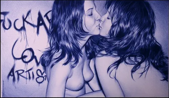 erotic ballpoint pen drawings