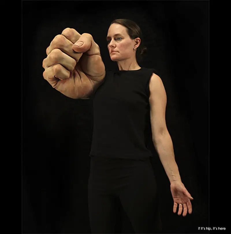 Woman with Fist self portrait Nina levy