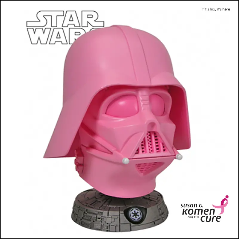 pink darth vader bust for breast cancer