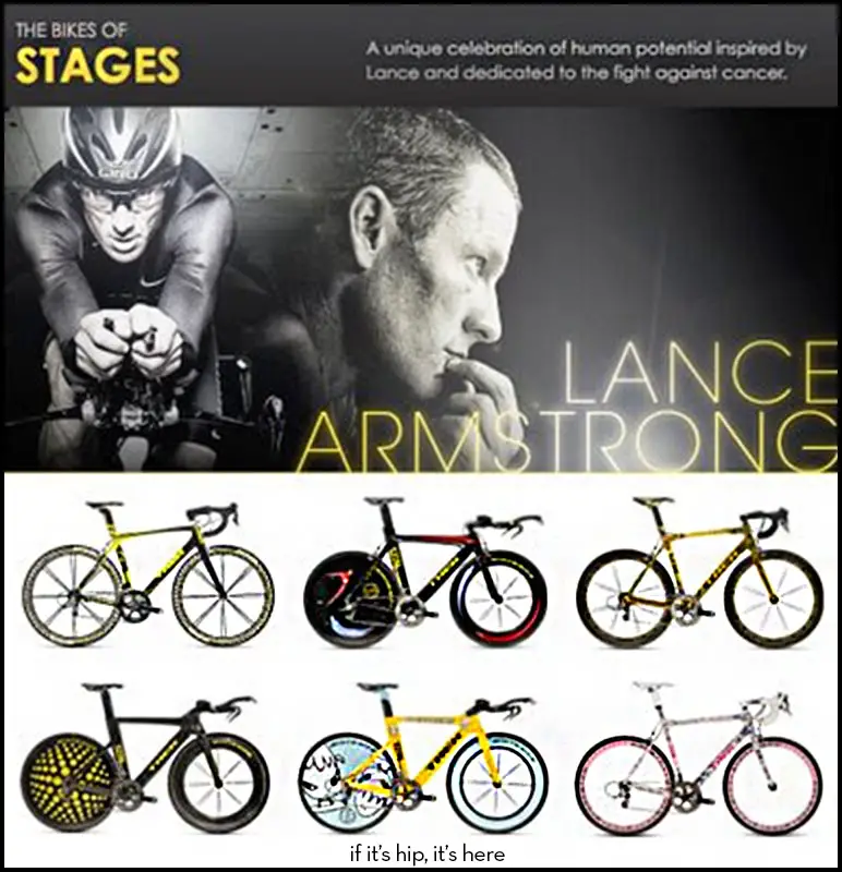 Read more about the article Nike X LIVESTRONG Stages & The Art Bikes by KAWS, Fairey, Newson, Scharf, Nara & Hirst