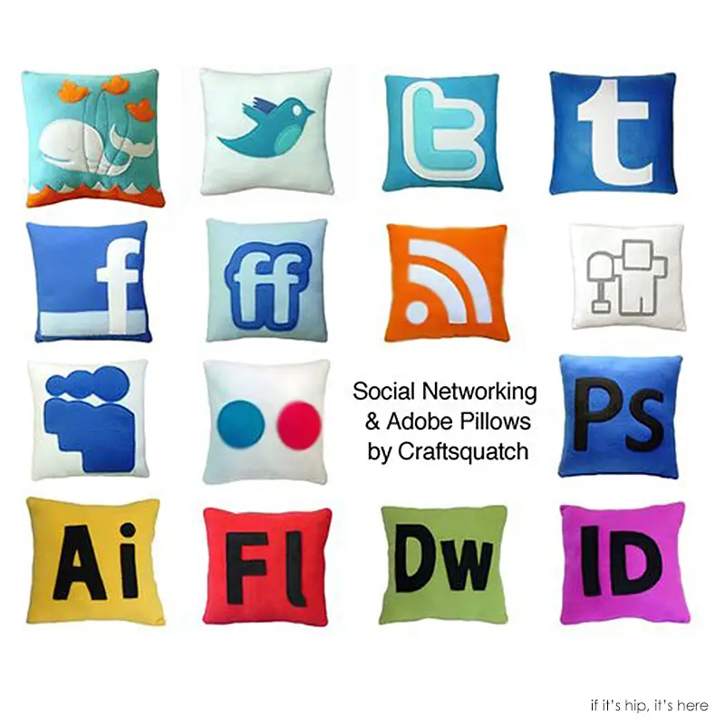 internet icon pillows