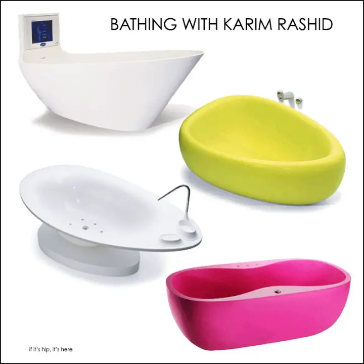 Bathing With Karim Rashid. His New TV Tub & Bath Collections For Saturn Bath.
