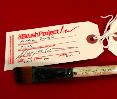 Mark Ryden's signed paintbrush