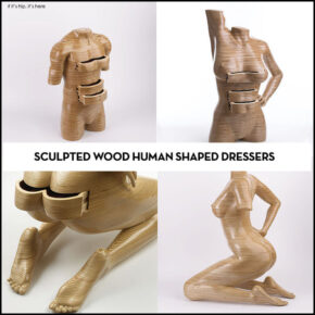 Peter Rolfe’s Sculpted Wood Human Form Cabinets