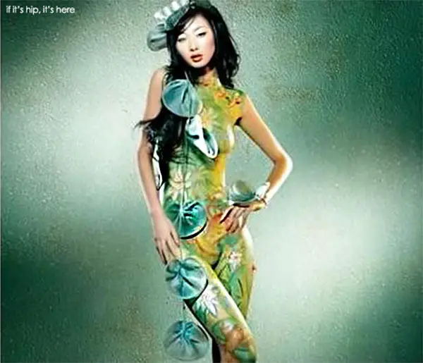 Lily Pad body-painting-cheong-sam-images